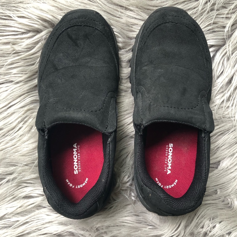 Sonoma Weldon Kids All Weather Casual Black Slip On Shoes, Size Big Kid 1